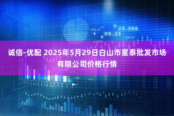 诚信-优配 2025年5月29日白山市星泰批发市场有限公司价格行情
