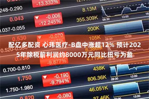 配亿多配资 心玮医疗-B盘中涨超12% 预计2025年除税前利润约8000万元同比扭亏为盈